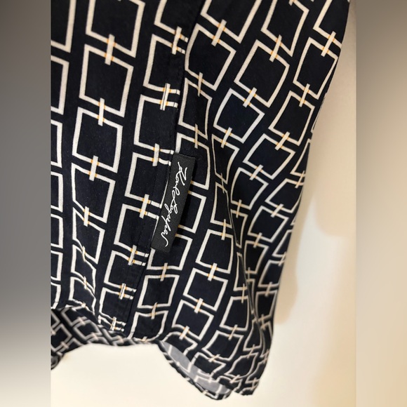 Karl Lagerfeld Black and White Geometric Button-Down Shirt Size:M - Picture 4 of 5